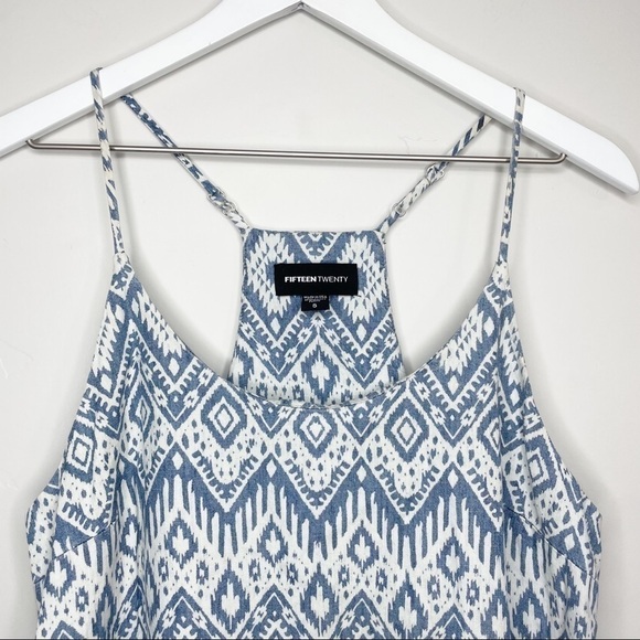 𝅺fifteen Twenty Chambray Sleeveless Dress Size Small - Picture 2 of 8